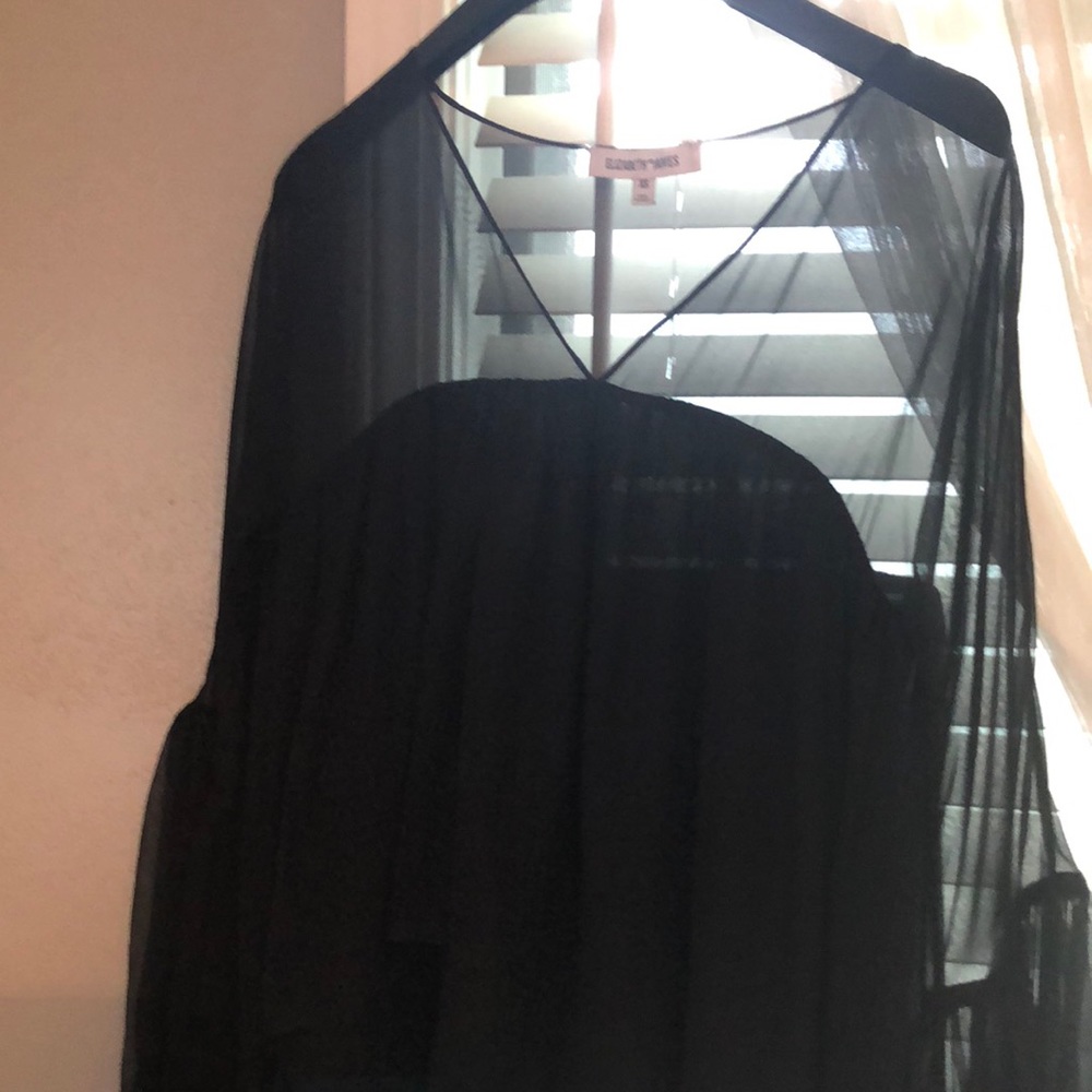 Elizabeth & James black silk blouse size XS